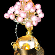 Mesmerising Handmade Golden Iron stand with pink crystal beads and lights from Jordan Rocks and Things Store