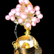 Mesmerising Handmade Golden Iron stand with pink crystal beads and lights from Jordan Rocks and Things Store
