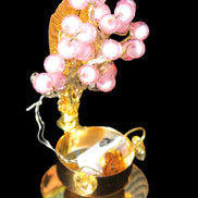 Mesmerising Handmade Golden Iron stand with pink crystal beads and lights from Jordan Rocks and Things Store