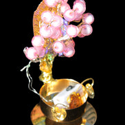 Mesmerising Handmade Golden Iron stand with pink crystal beads and lights from Jordan Rocks and Things Store