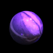 Thousand Eye Stone sphere 41mm 100g in UV light - Rocks and Things Store