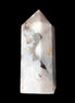 Pink Sakura Agate with geode caves obelisk 40*32*106mm 245g in sunlight - Rocks and Things Store