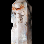 Pink Sakura Agate with geode caves obelisk 40*32*106mm 245g in sunlight - Rocks and Things Store