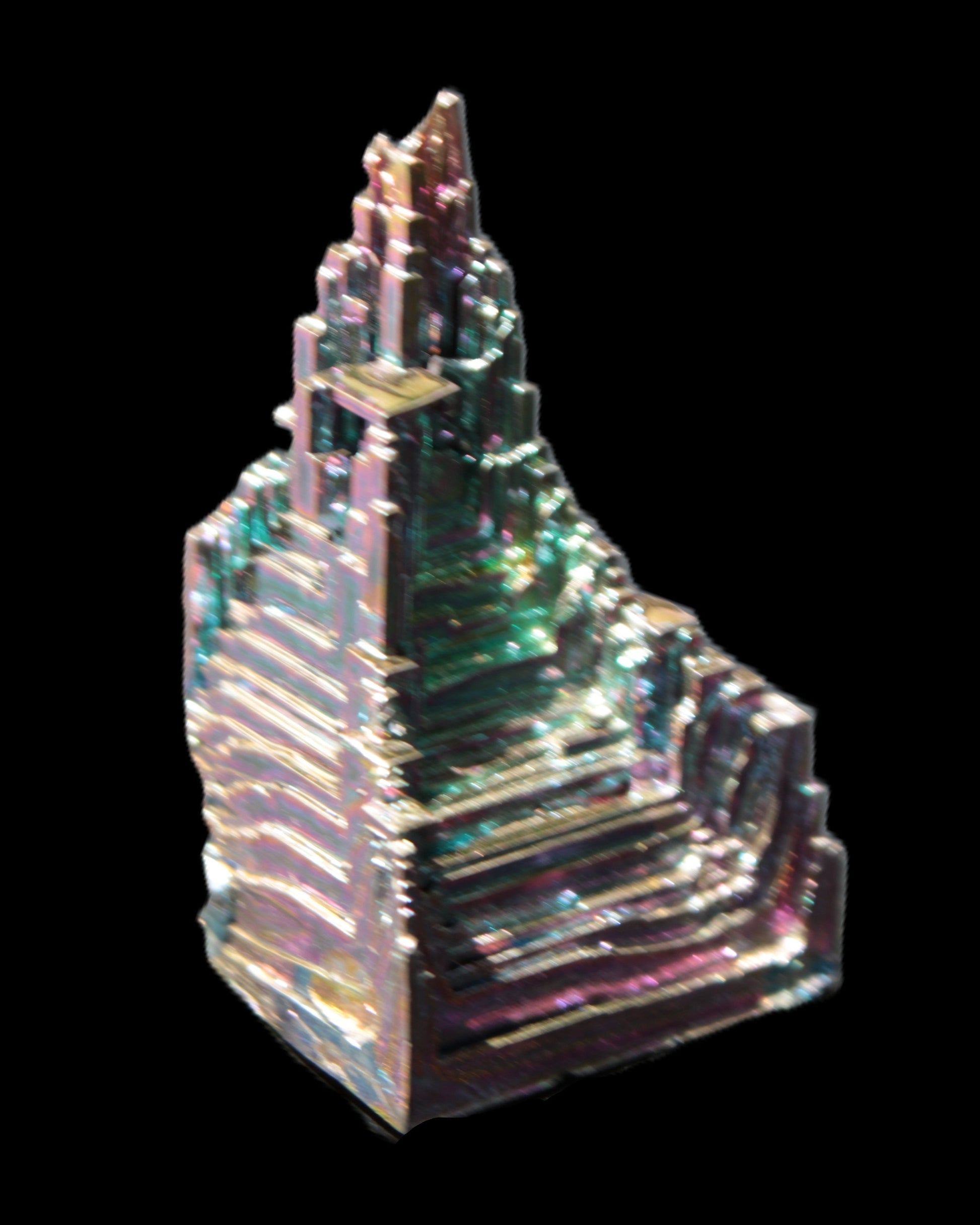 Bismuth castle crystal 30*52mm 58g Rocks and Things Store