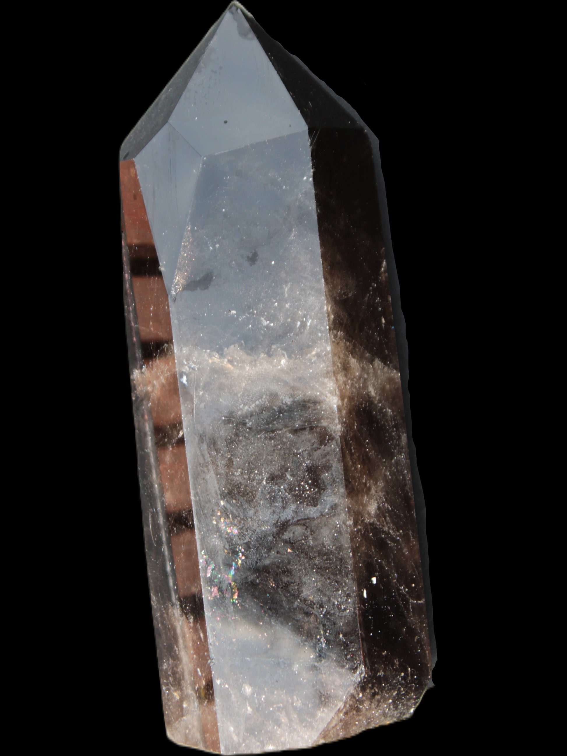 Dark Smoky Quartz hexagonal tower 226*70mm 1883g