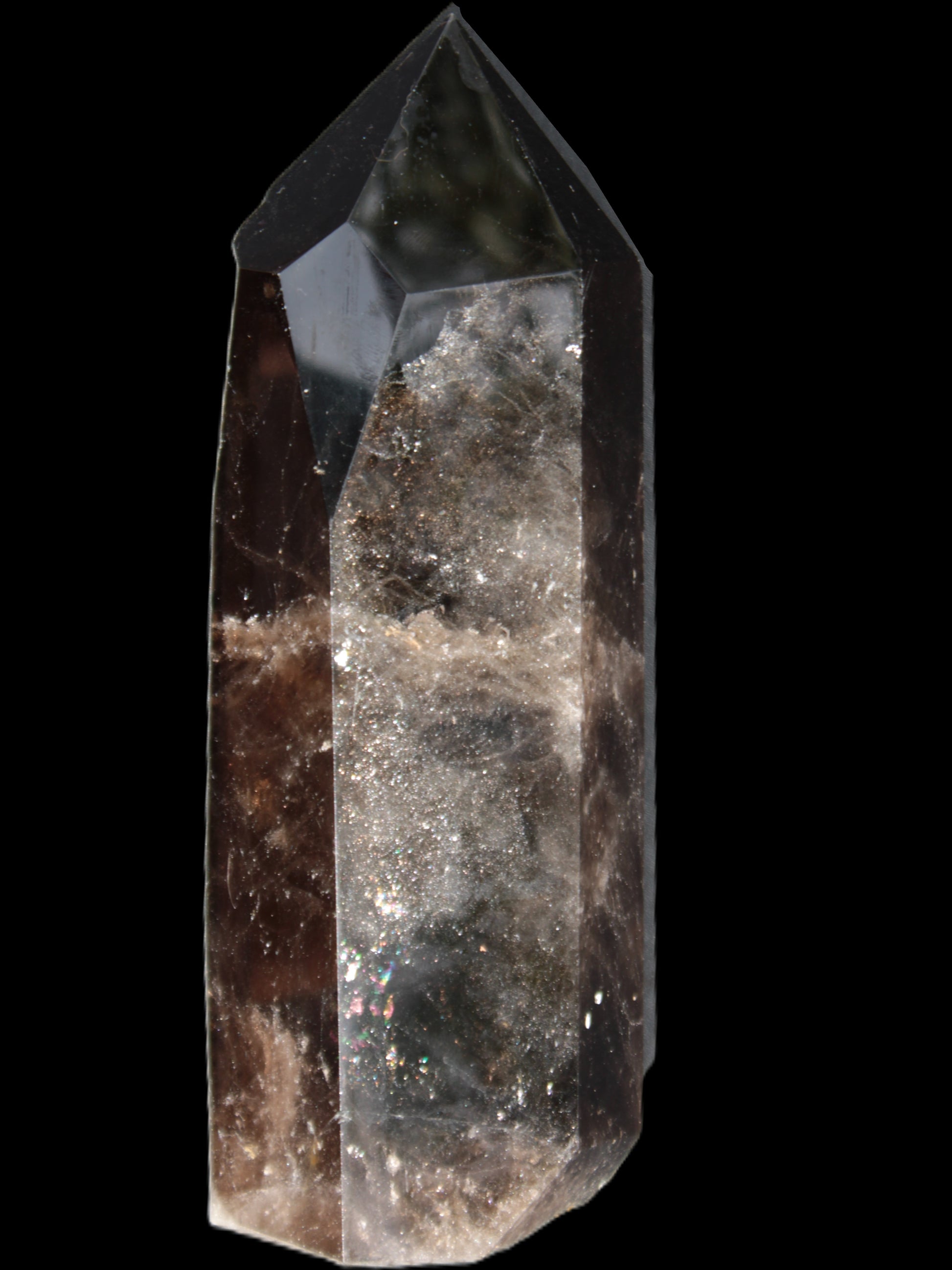 Dark Smoky Quartz hexagonal tower 226*70mm 1883g