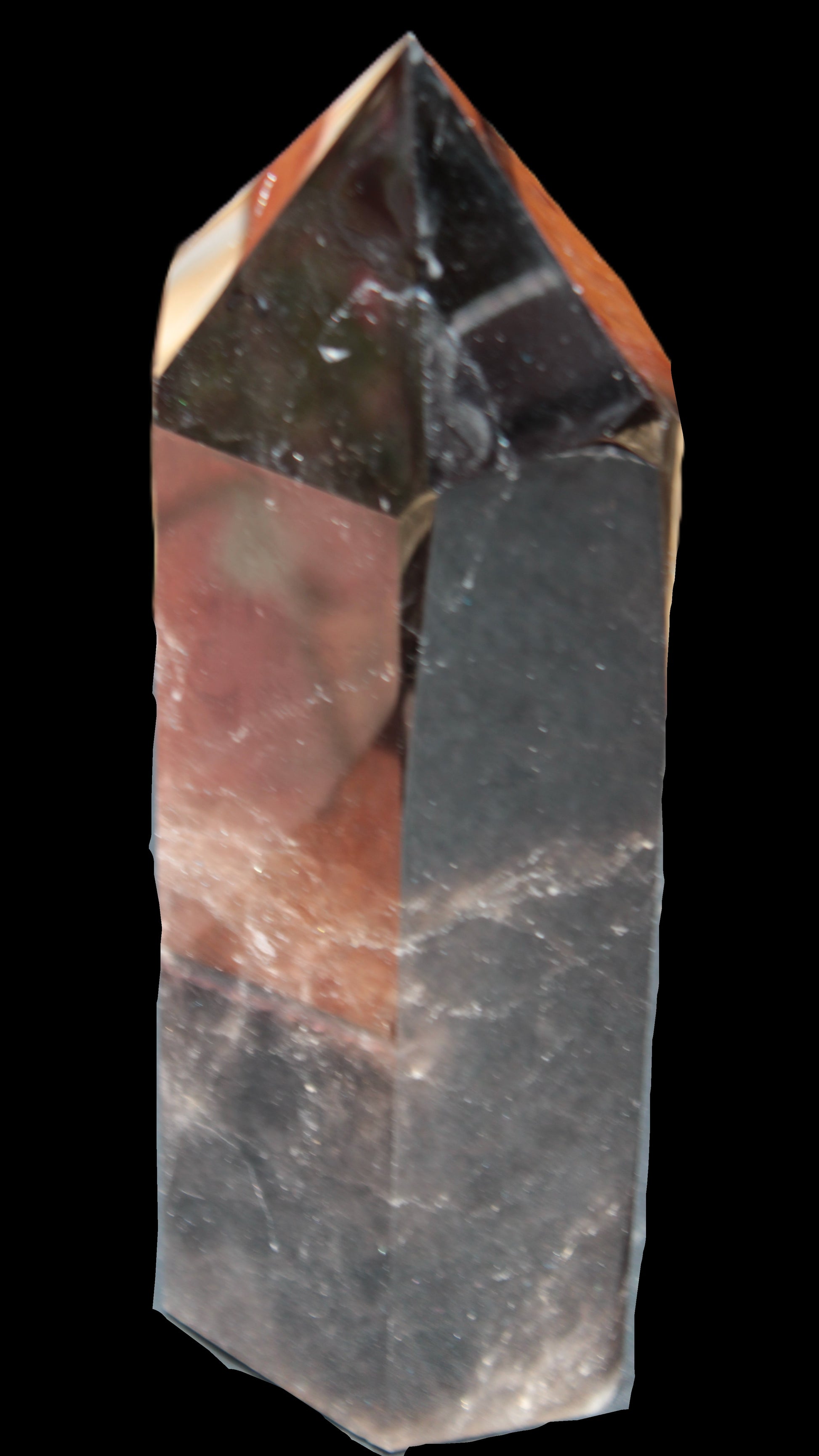 Dark Smoky Quartz hexagonal tower 226*70mm 1883g
