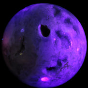 Sakura Agate sphere 97mm 1062g in UV light - Rocks and Things Store