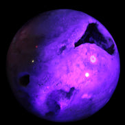 Sakura Agate sphere 97mm 1062g in UV light - Rocks and Things Store