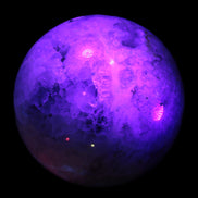 Sakura Agate sphere 97mm 1062g in UV light - Rocks and Things Store
