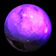 Sakura Agate sphere 97mm 1062g in UV light - Rocks and Things Store