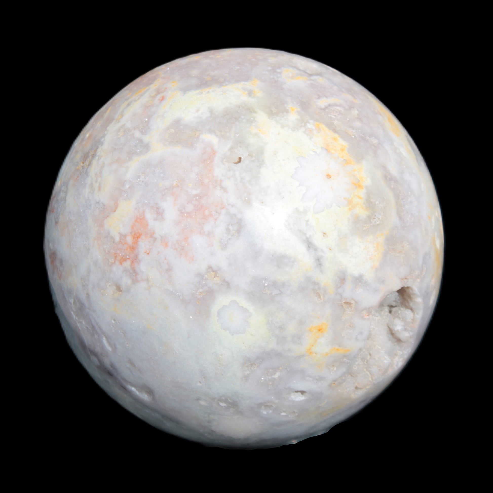 Sakura Agate sphere 97mm 1062g in sunlight - Rocks and Things Store