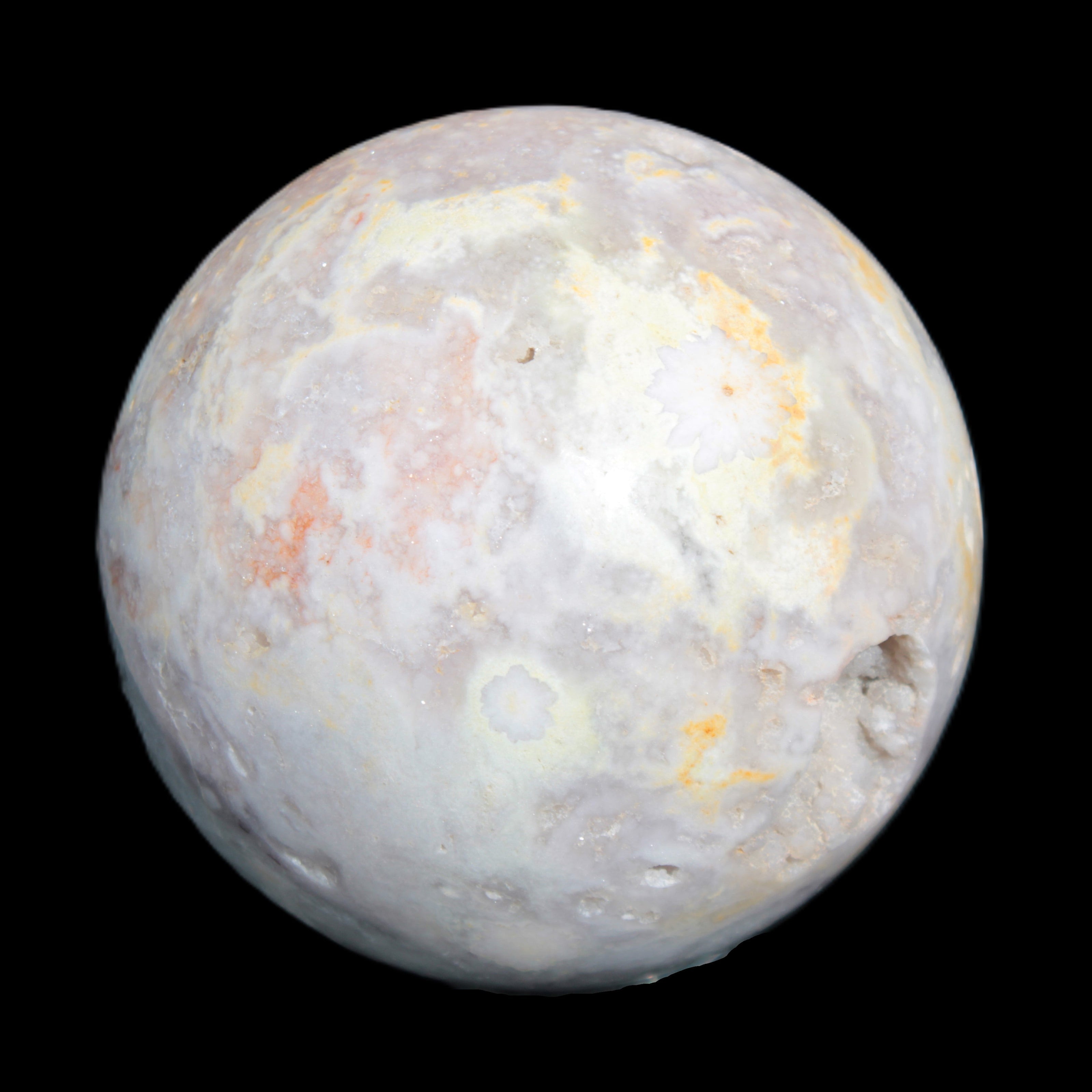 Sakura Agate sphere 97mm 1062g in sunlight - Rocks and Things Store