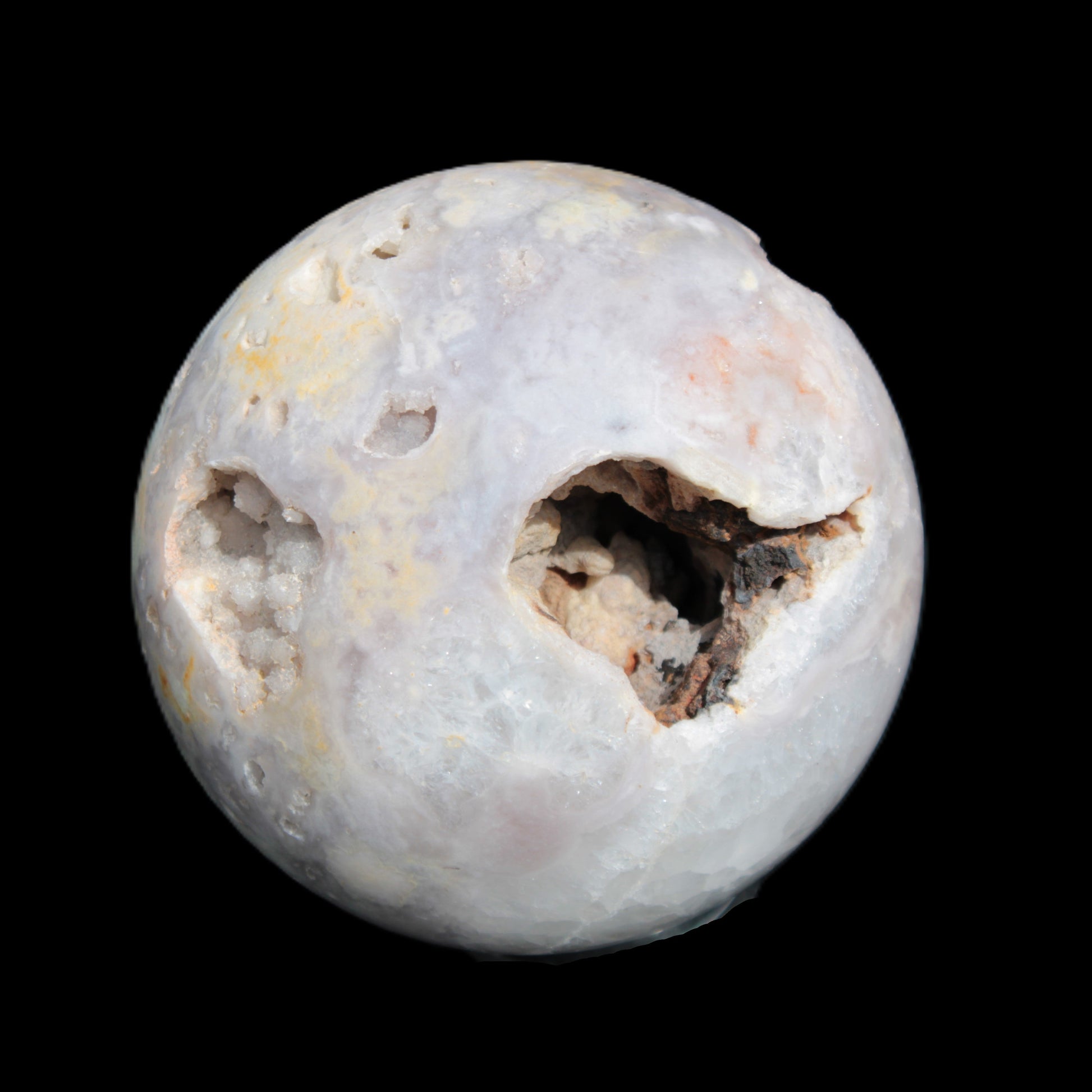 Sakura Agate sphere 97mm 1062g in sunlight - Rocks and Things Store