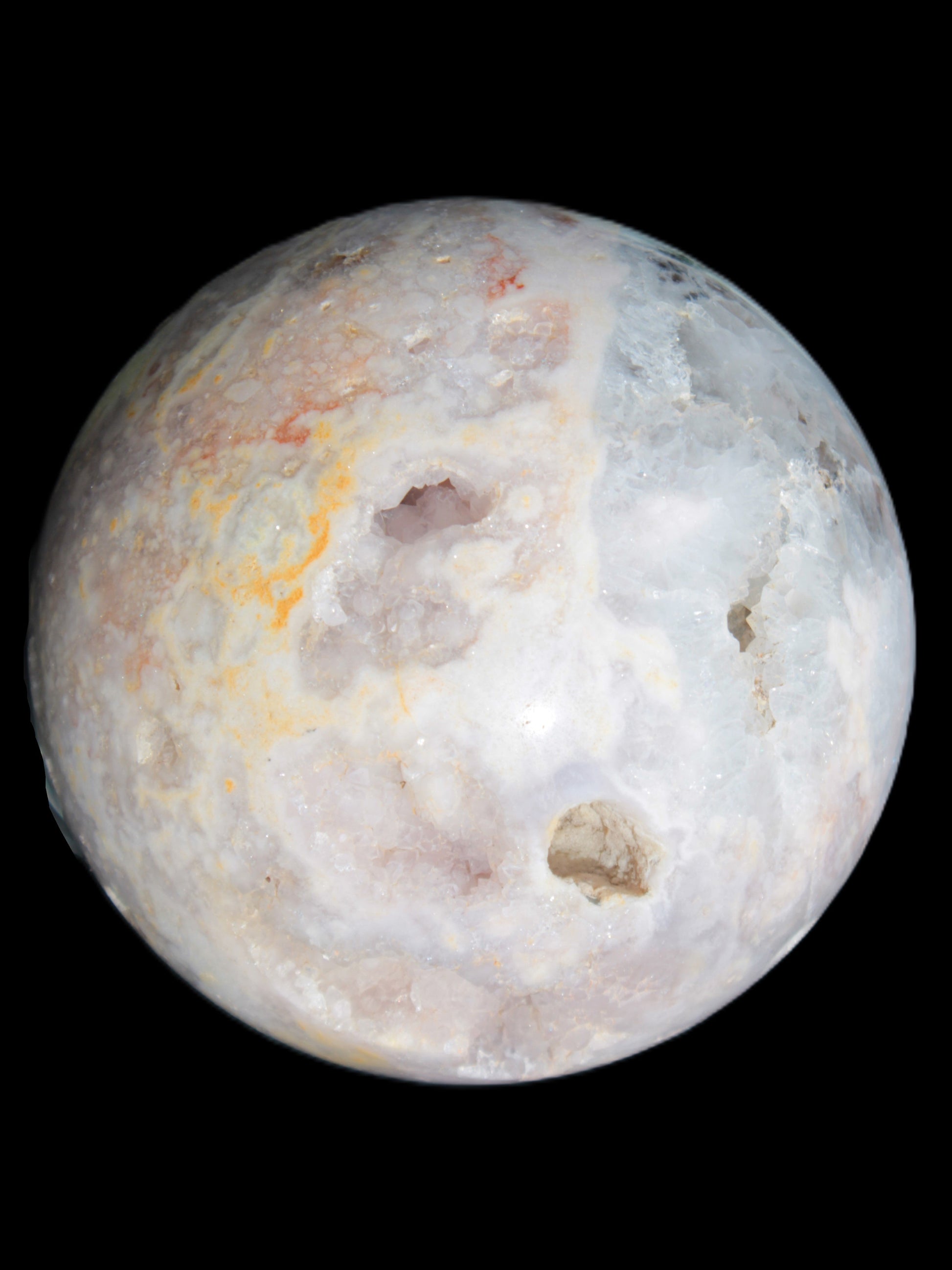 Sakura Agate sphere 97mm 1062g in sunlight - Rocks and Things Store