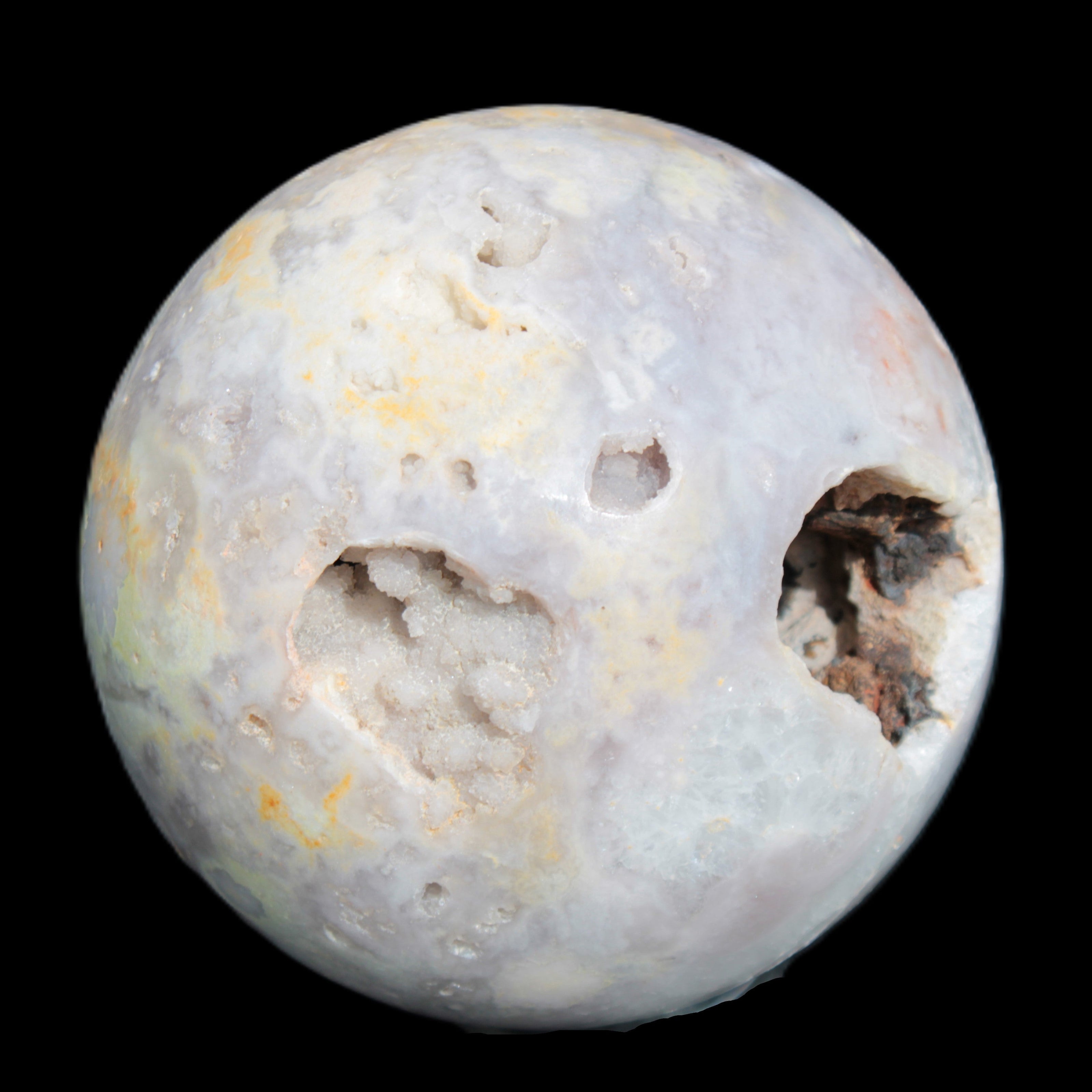 Sakura Agate sphere 97mm 1062g in sunlight - Rocks and Things Store