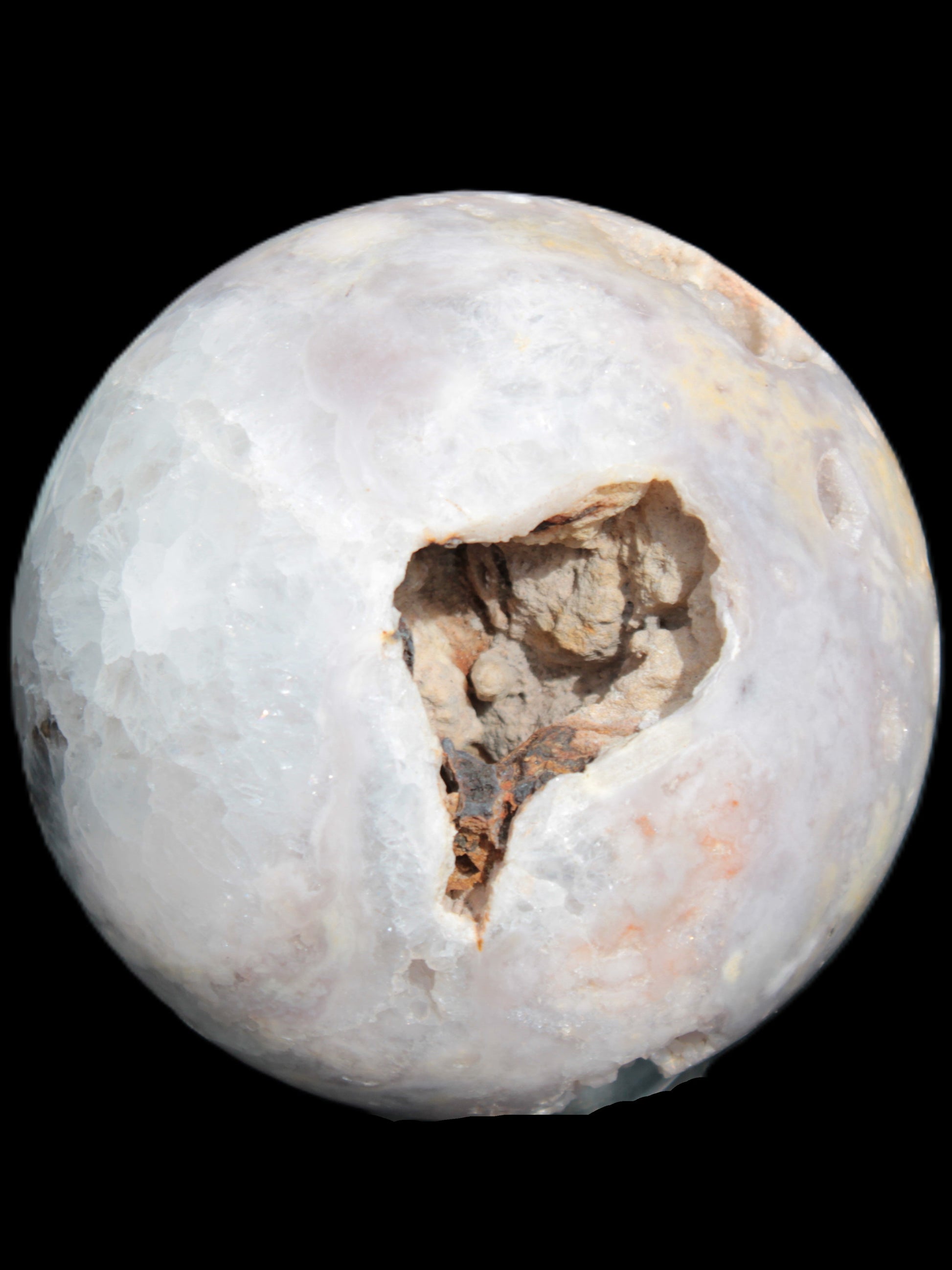 Sakura Agate sphere 97mm 1062g in sunlight - Rocks and Things Store