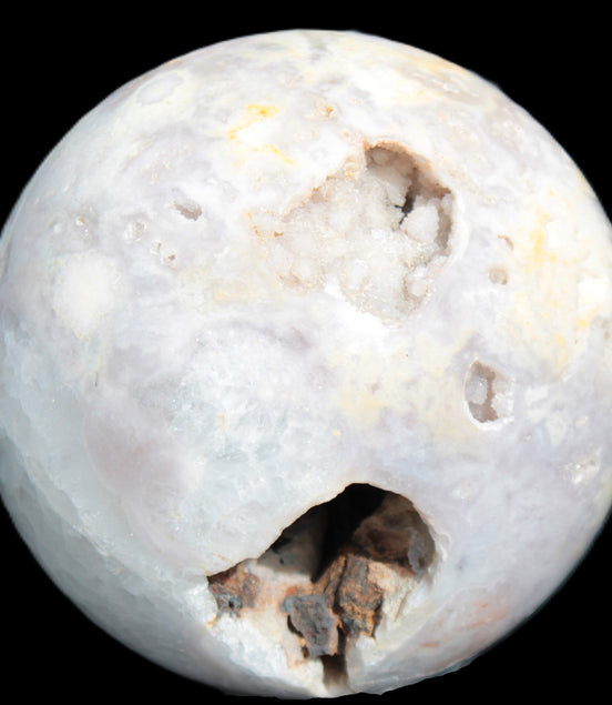 Sakura Agate sphere 97mm 1062g in sunlight - Rocks and Things Store