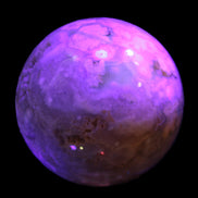 Sakura Agate sphere 104mm 1466g in UV light -Rocks and Things Store