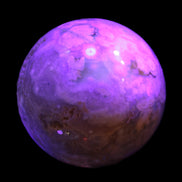 Sakura Agate sphere 104mm 1466g in UV light -Rocks and Things Store