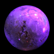 Sakura Agate sphere 104mm 1466g in UV light -Rocks and Things Store