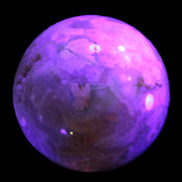 Sakura Agate sphere 104mm 1466g in UV light -Rocks and Things Store