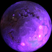 Sakura Agate sphere 104mm 1466g in UV light -Rocks and Things Store