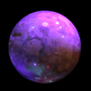 Sakura Agate sphere 104mm 1466g in UV light -Rocks and Things Store