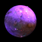 Sakura Agate sphere 104mm 1466g in UV light -Rocks and Things Store