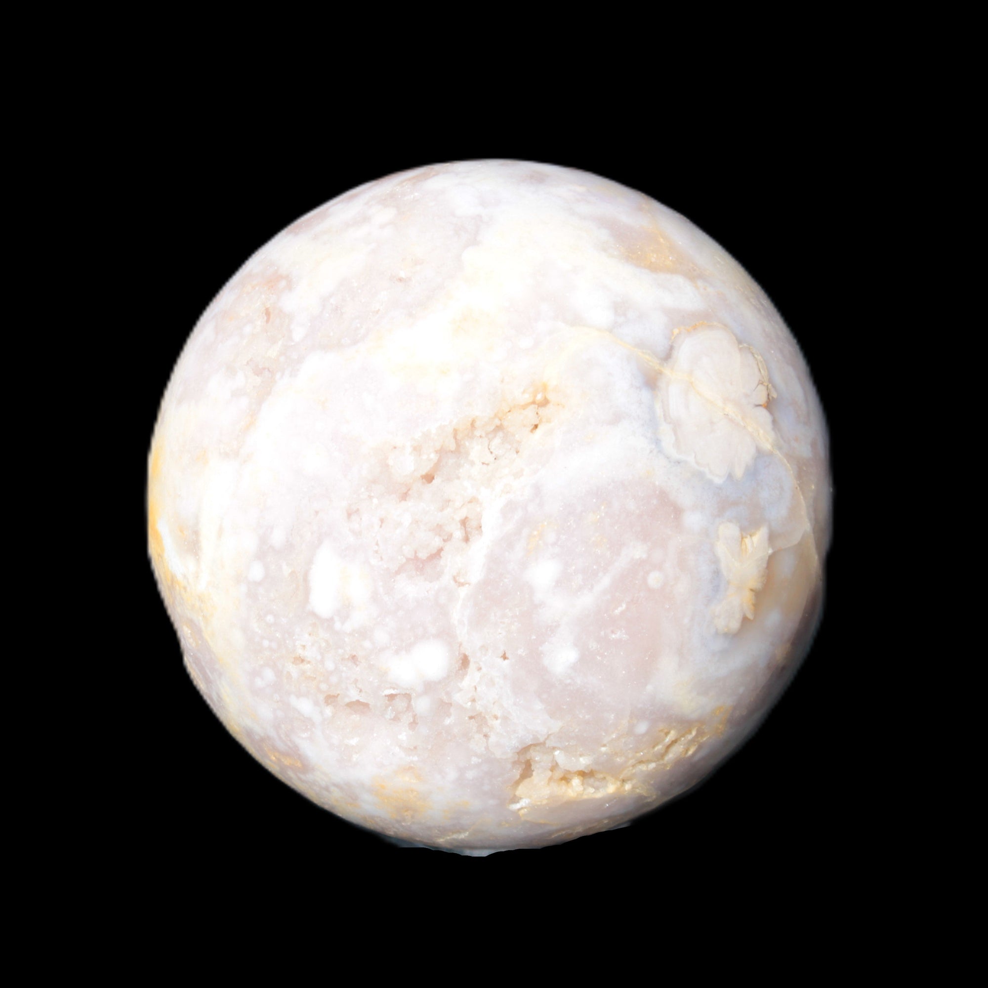 Sakura Agate sphere 104mm 1466g in sunlight - Rocks and Things Store