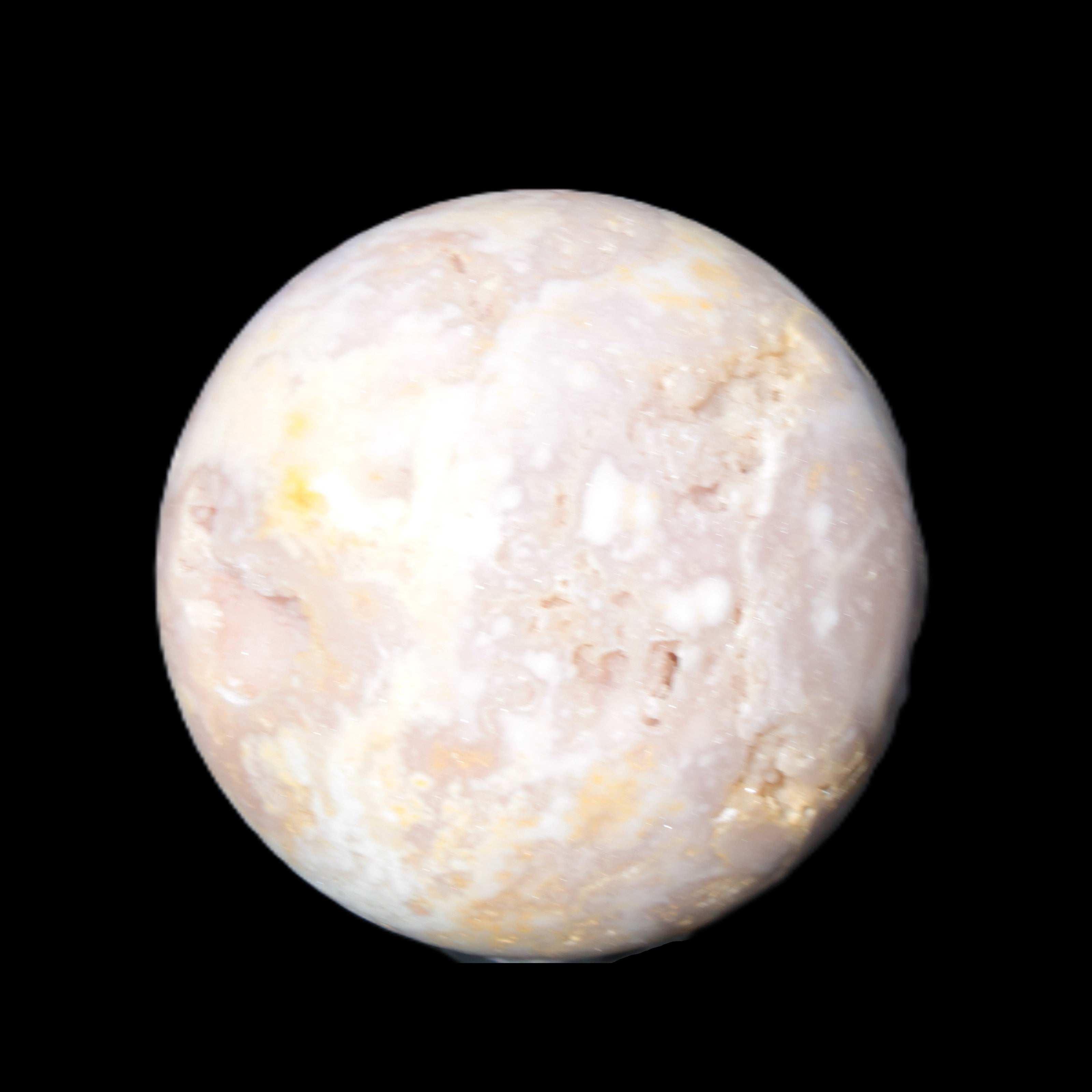 Sakura Agate sphere 104mm 1466g in sunlight - Rocks and Things Store