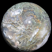 Moss Agate sphere 113mm 1878g in sunlight - Rocks and Things Store