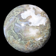 Moss Agate sphere 113mm 1878g in sunlight - Rocks and Things Store