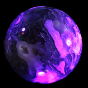 Moss Agate sphere 113mm 1878g in UV light - Rocks and Things Store