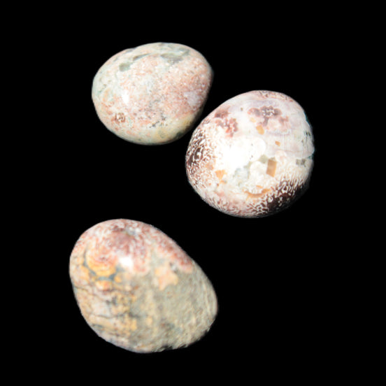 Teardrop Cherry Blossom Jasper 3 stones 12g in sunlight - Rocks and Things Store