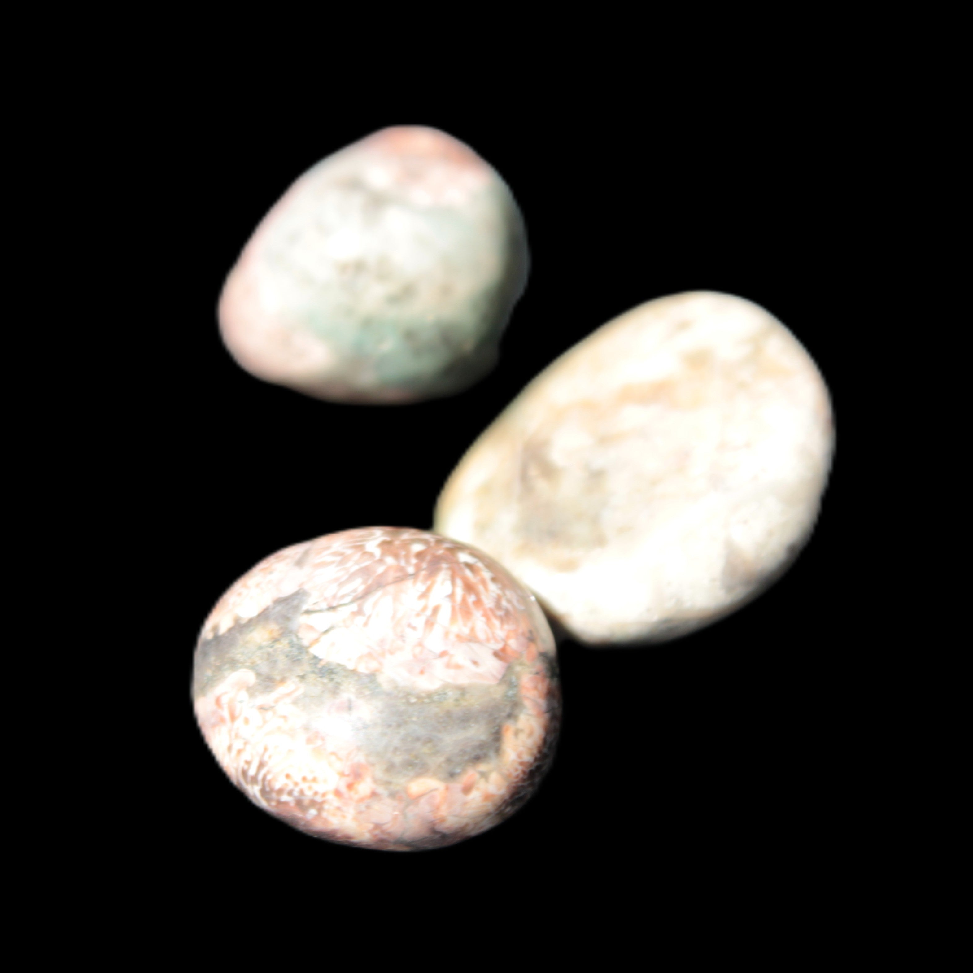 Teardrop Cherry Blossom Jasper 3 stones 12g Rocks and Things Store