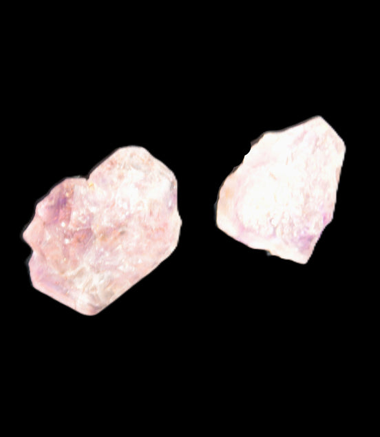 Super Seven Amethyst 2 crystals 10.7g in bright sunlight - Rocks and Things Store