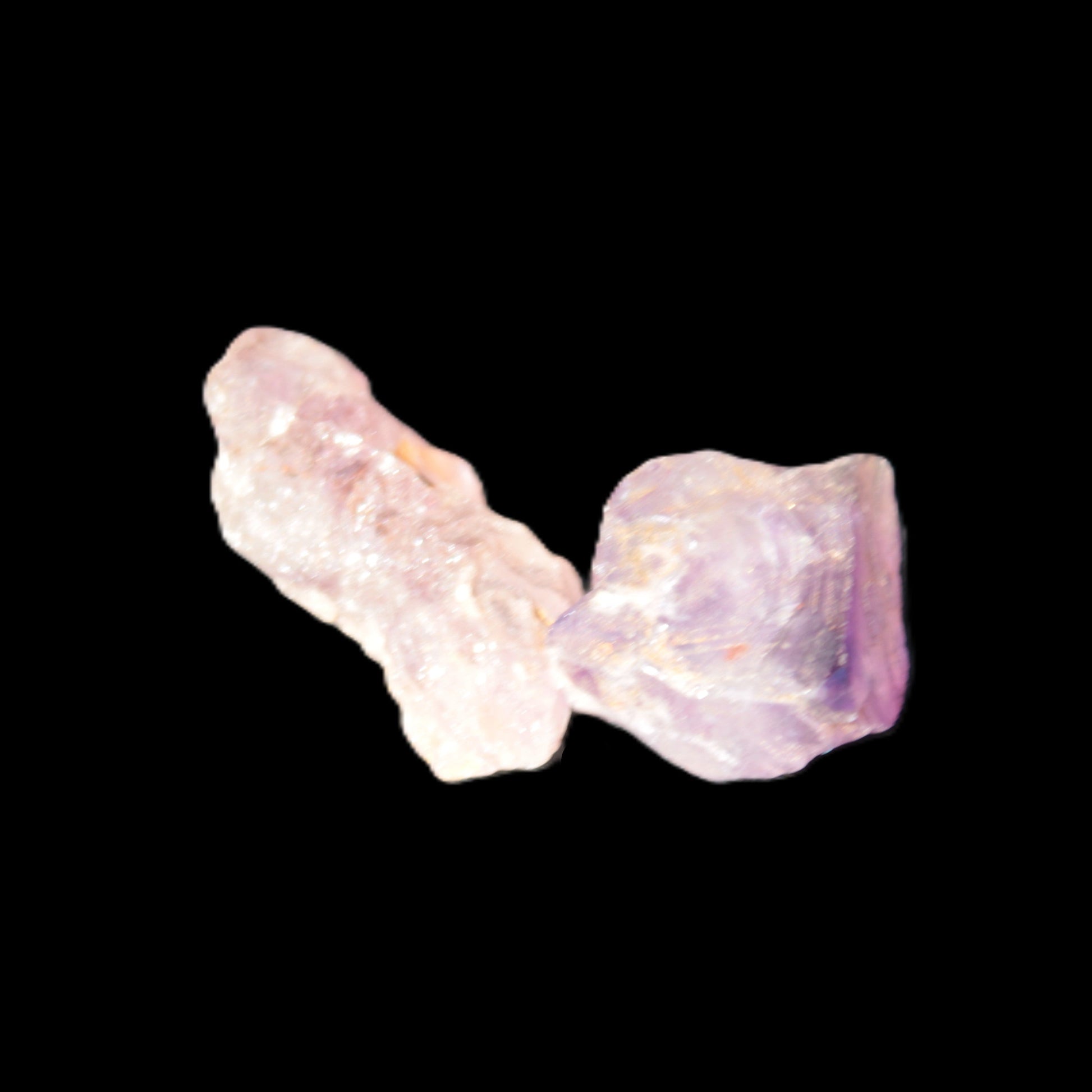 Super Seven Amethyst 2 crystals 10.0g in sunlight - Rocks and Things Store