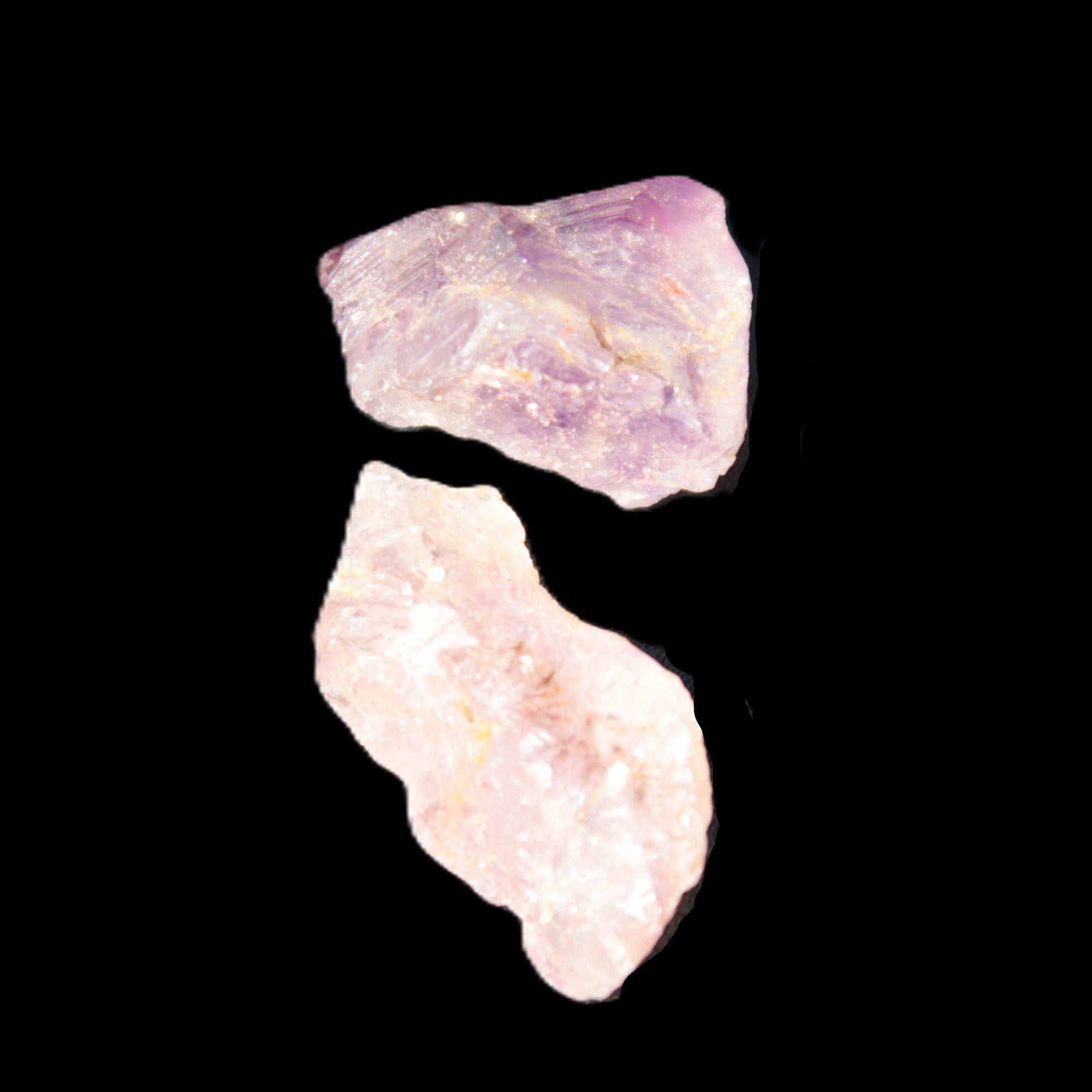 Super Seven Amethyst 2 crystals 10.0g in sunlight - Rocks and Things Store