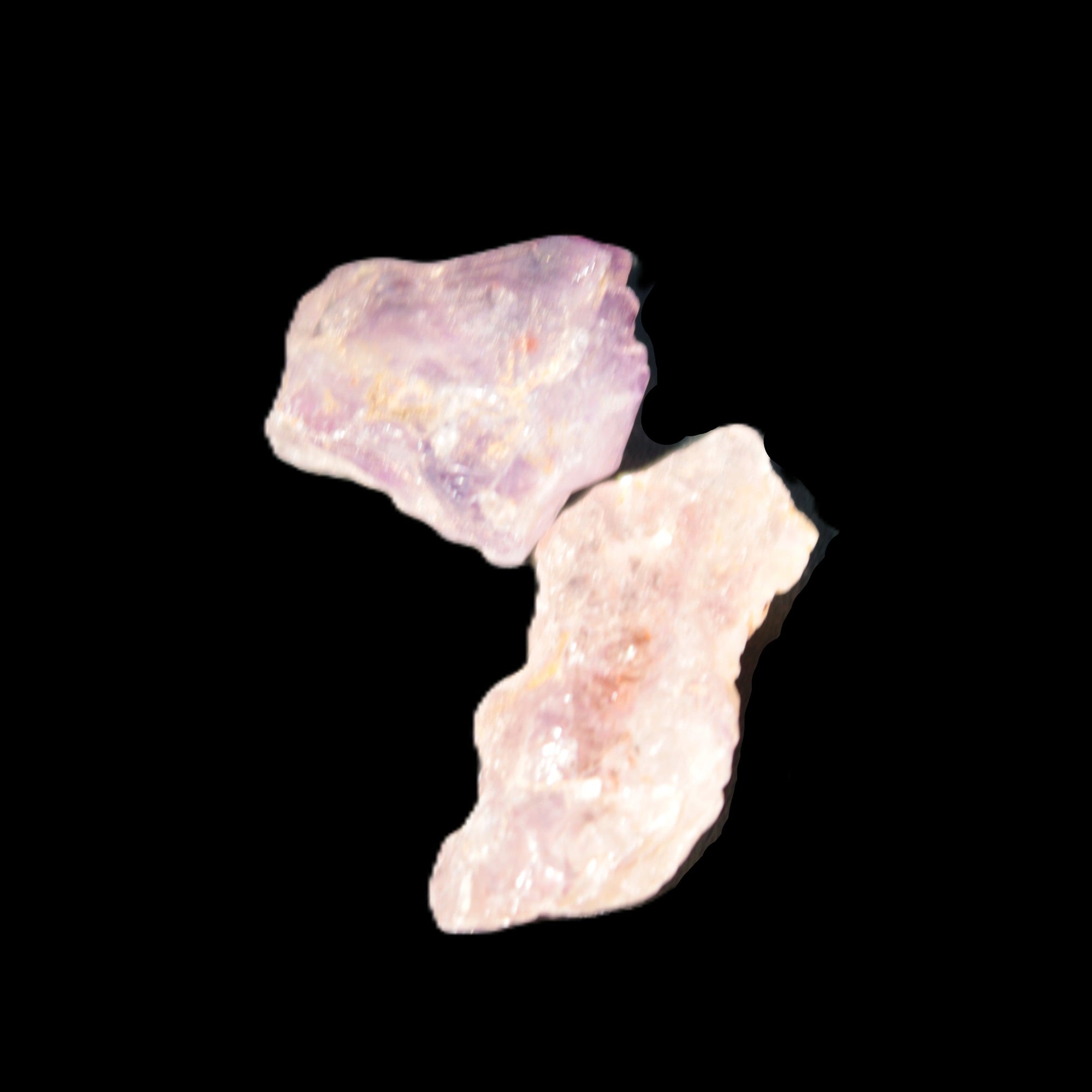Super Seven Amethyst 2 crystals 10.0g in sunlight - Rocks and Things Store
