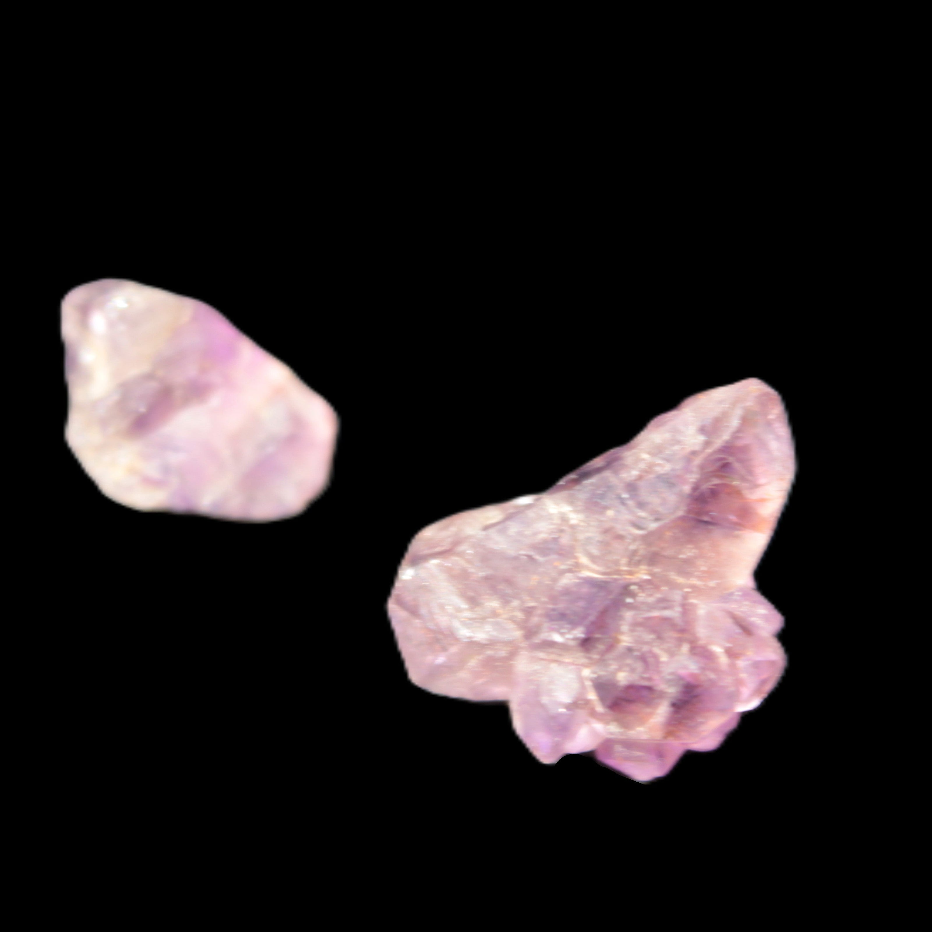 Super Seven Amethyst 2 crystals 11.1g in sunlight - Rocks and Things Store