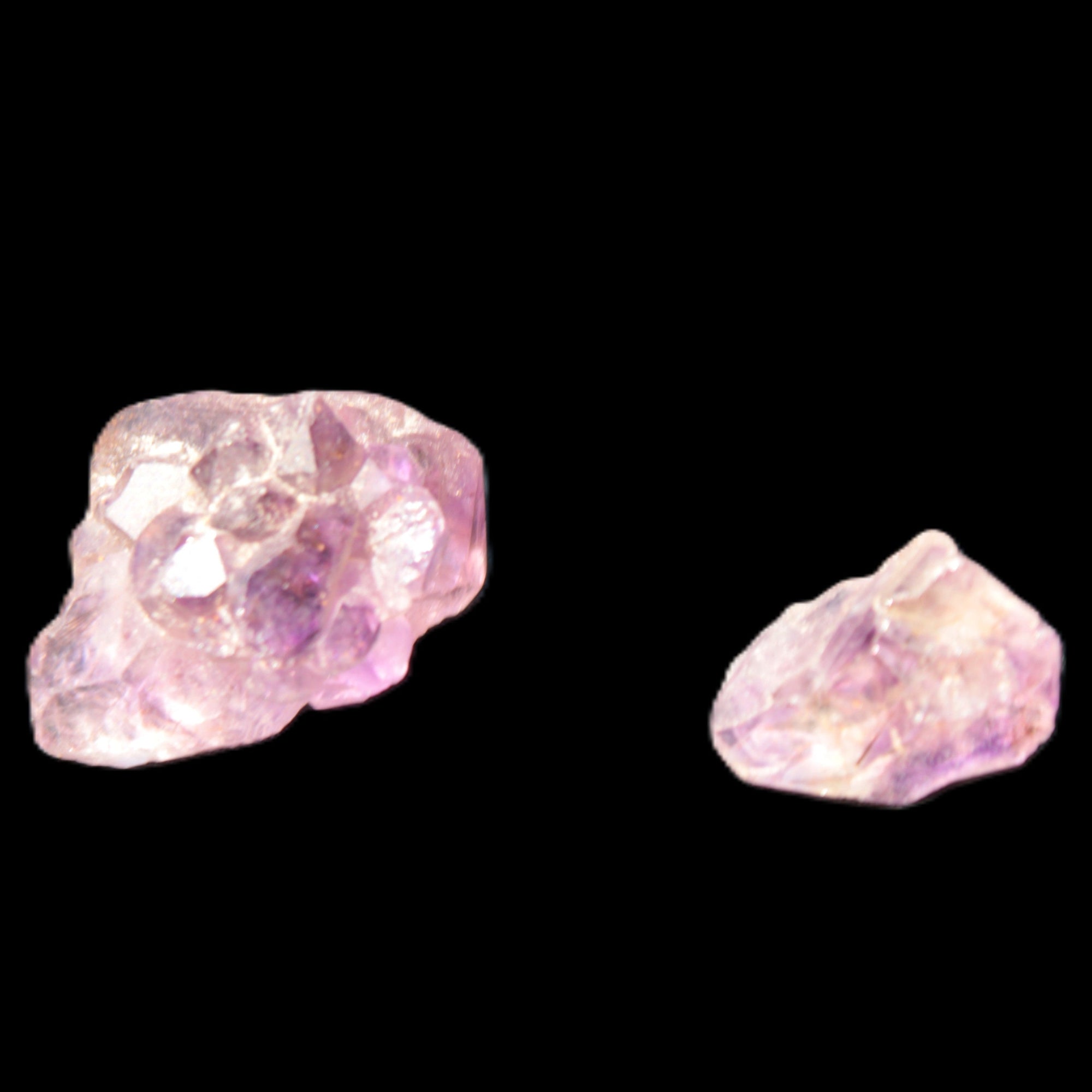 Super Seven Amethyst 2 crystals 11.1g in sunlight - Rocks and Things Store
