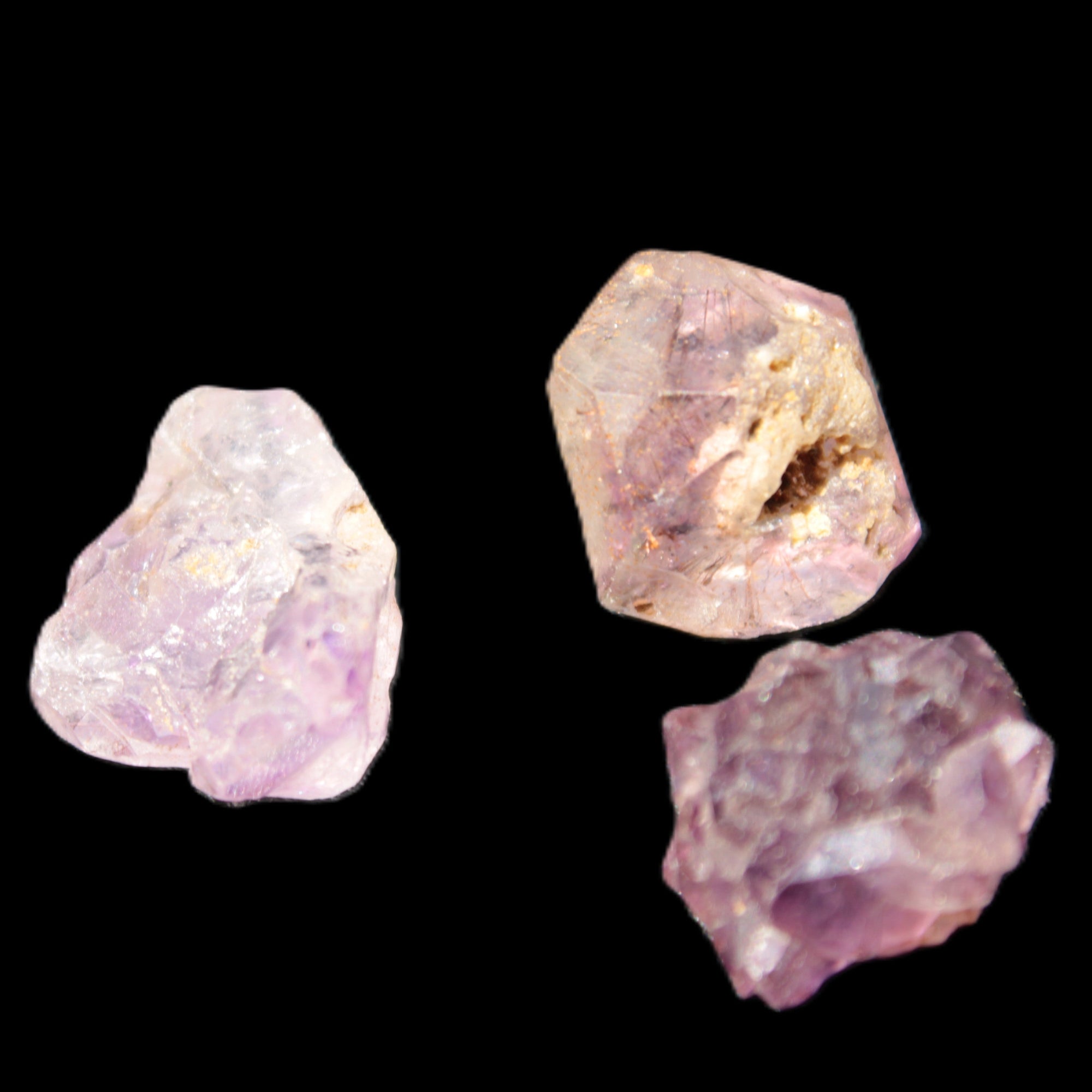 Super Seven Amethyst 3 crystals 10.5g in sunshine - Rocks and Things Store