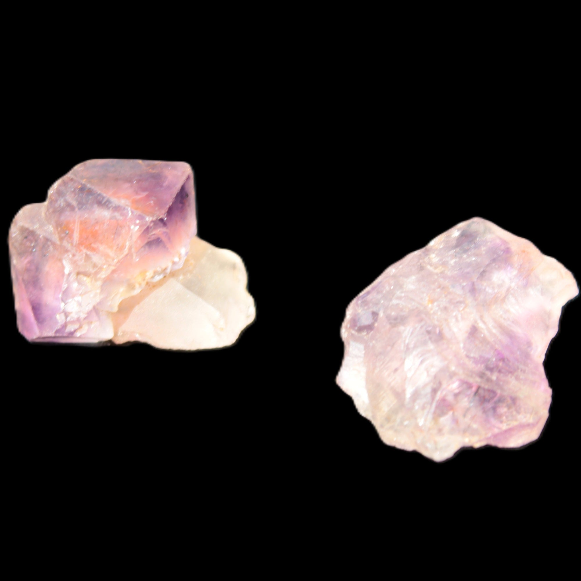 Super Seven Amethyst 2 crystals 10.5g in sunlight - Rocks and Things Store