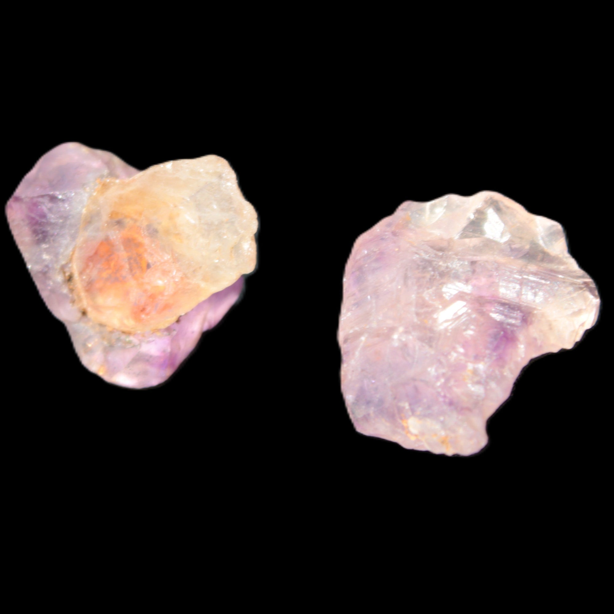 Super Seven Amethyst 2 crystals 10.5g in sunlight - Rocks and Things Store