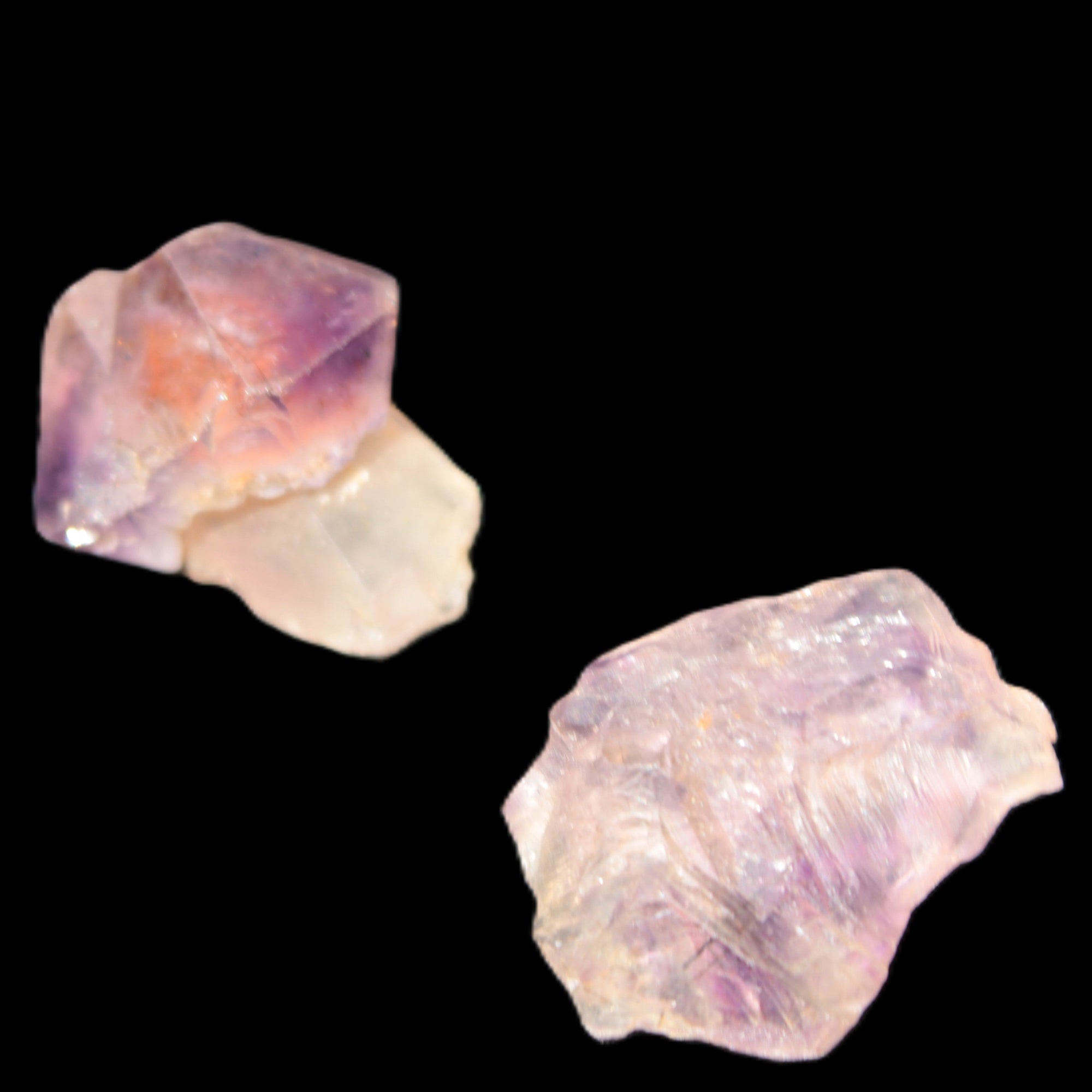 Super Seven Amethyst 2 crystals 10.5g in sunlight - Rocks and Things Store