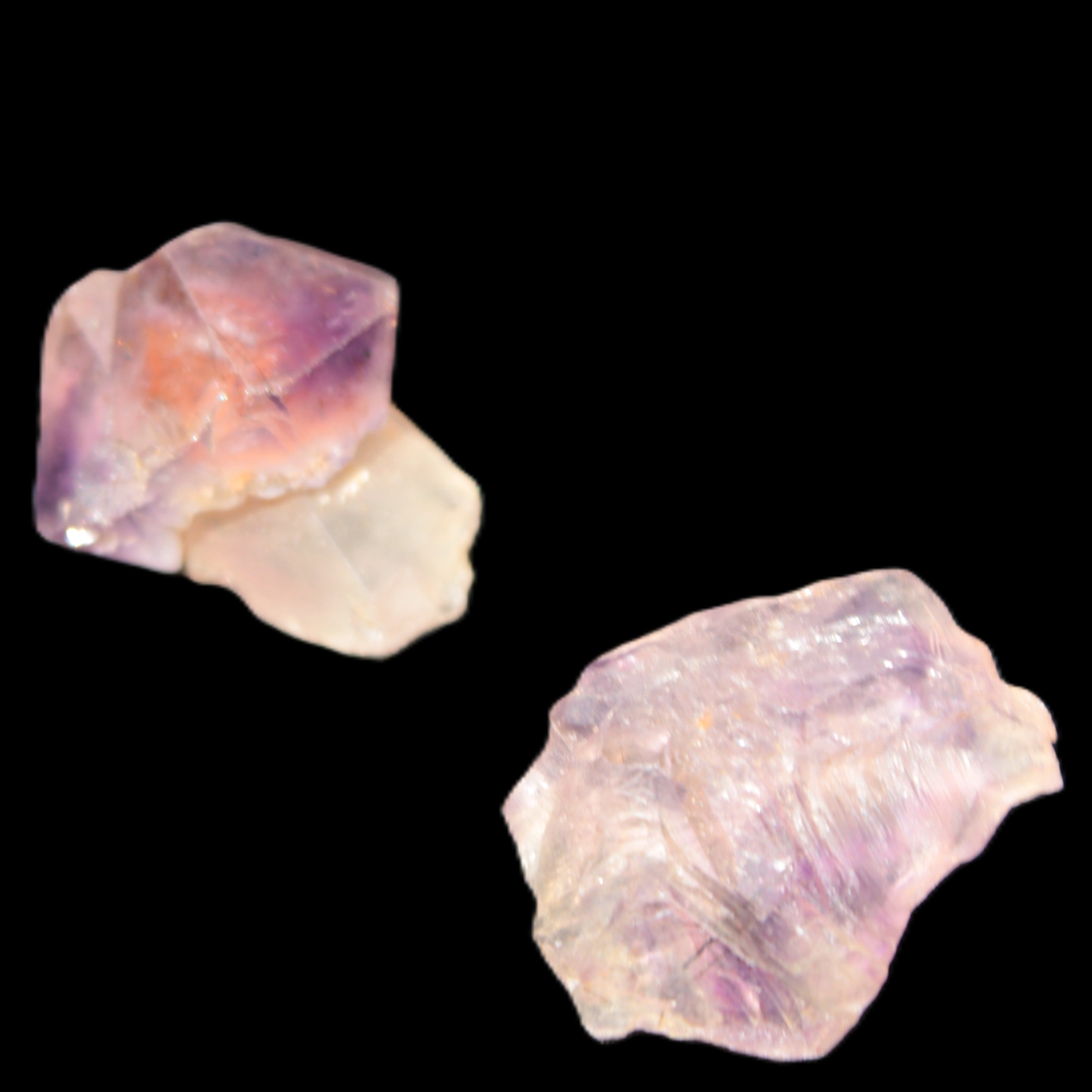 Super Seven Amethyst 2 crystals 10.5g in sunlight - Rocks and Things Store