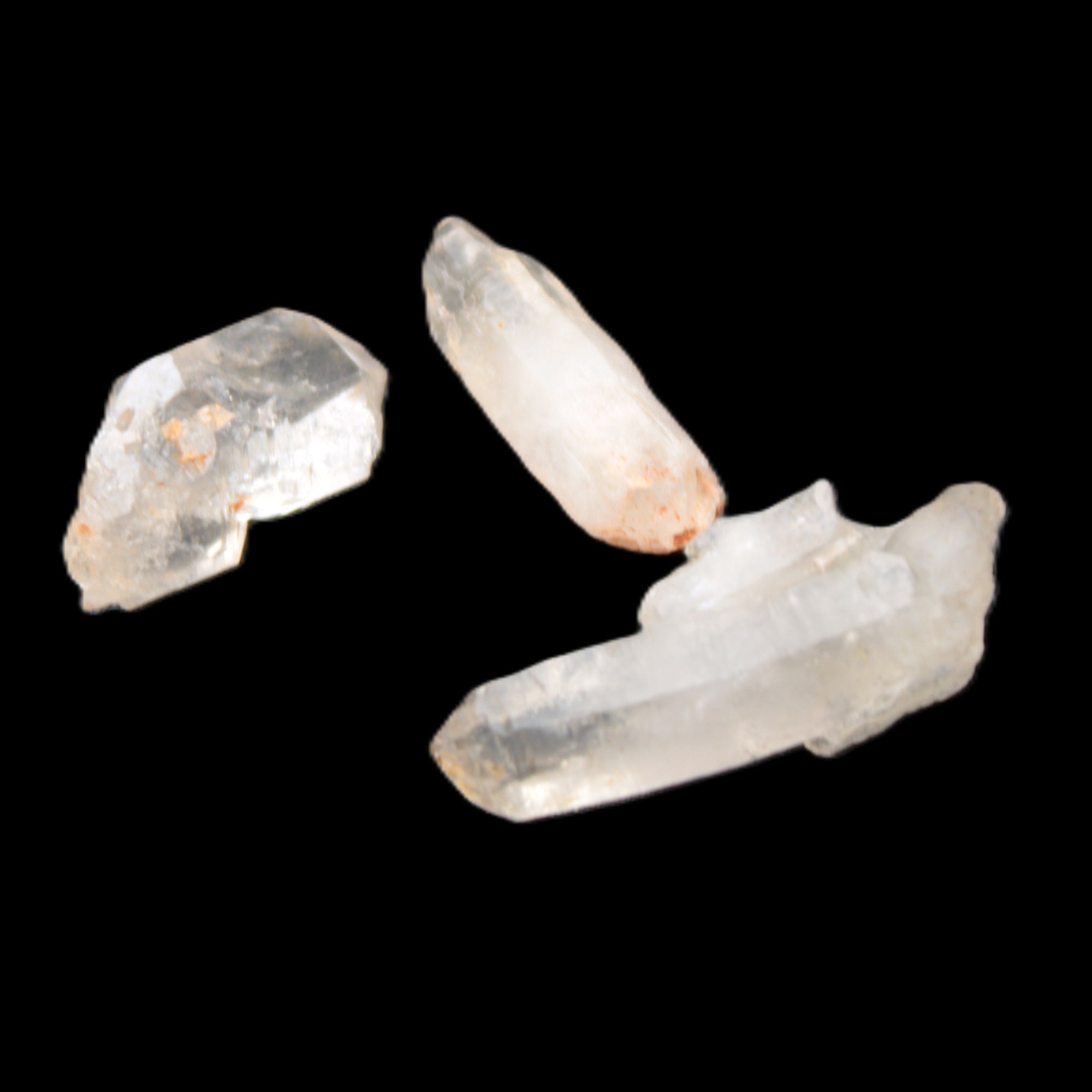 Three Fenster crystals with hydrocarbons/enhydros in sunshine 7.1g - Rocks and Things Store