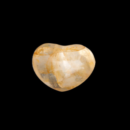 Golden Healer Quartz heart 32*30mm 19g in sunlight - Rocks and Things Store