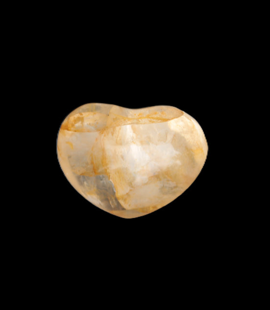 Golden Healer Quartz heart 32*30mm 19g Rocks and Things Store